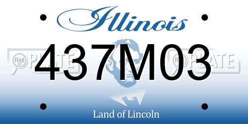 437M03 Illinois License Plate