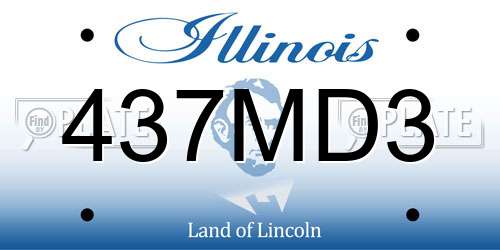 437MD3 Illinois License Plate
