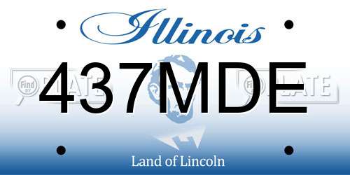437MDE Illinois License Plate