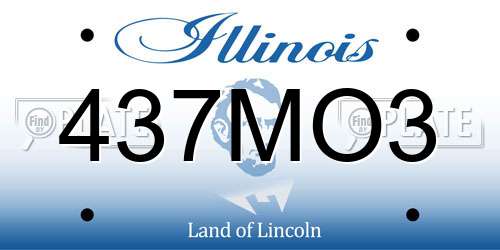 437MO3 Illinois License Plate