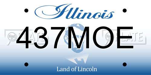 437MOE Illinois License Plate