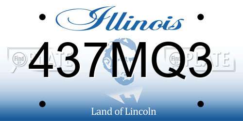 437MQ3 Illinois License Plate