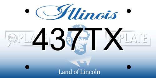 437TX Illinois License Plate