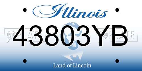 43803YB Illinois License Plate