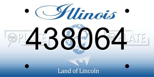 438064 Illinois License Plate