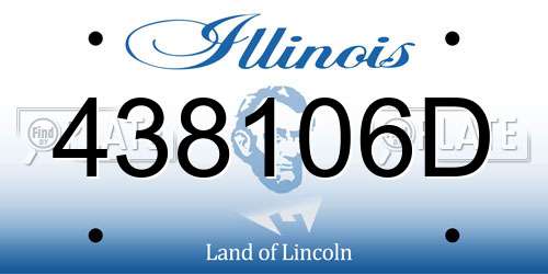 438106D Illinois License Plate