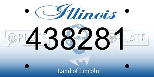 438281 Illinois License Plate