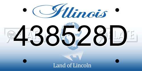438528D Illinois License Plate
