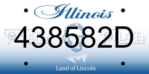 438582D Illinois License Plate