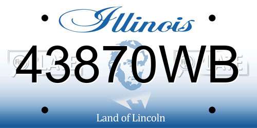 43870WB Illinois License Plate