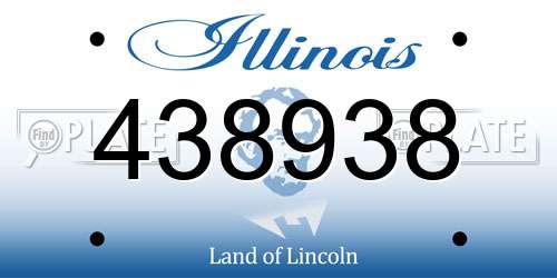 438938 Illinois License Plate