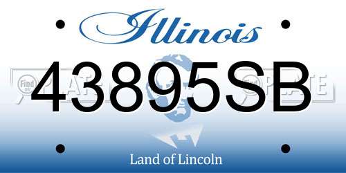 43895SB Illinois License Plate