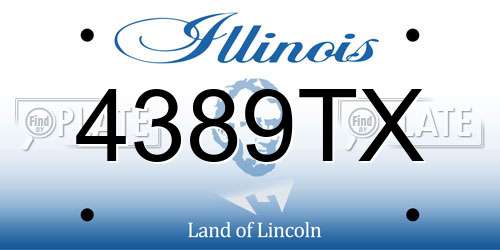 4389TX Illinois License Plate