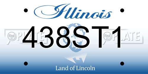 438ST1 Illinois License Plate