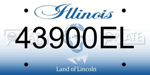 43900EL Illinois License Plate