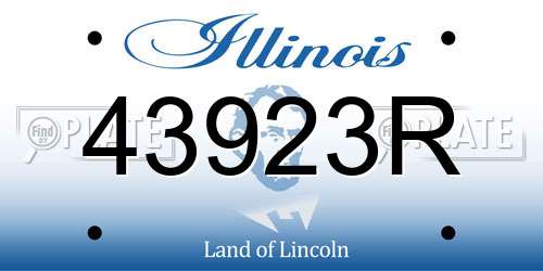 43923R Illinois License Plate