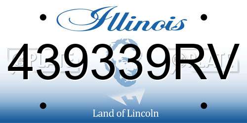 439339RV Illinois License Plate