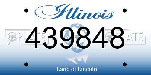 439848 Illinois License Plate