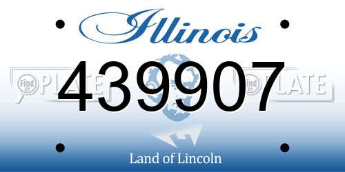 439907 Illinois License Plate
