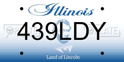 439LDY Illinois License Plate