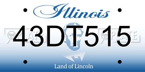 43DT515 Illinois License Plate