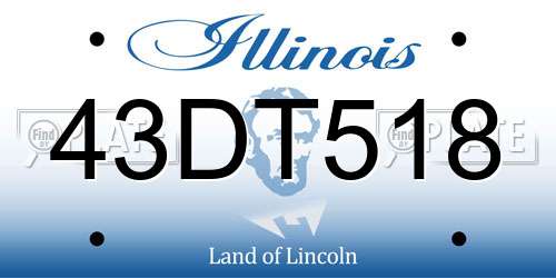 43DT518 Illinois License Plate