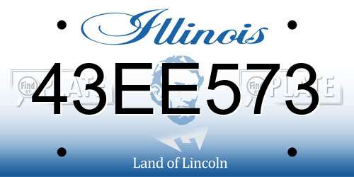 43EE573 Illinois License Plate