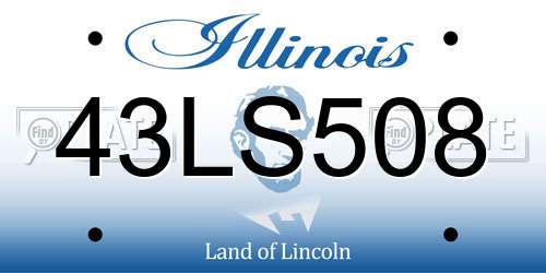 43LS508 Illinois License Plate