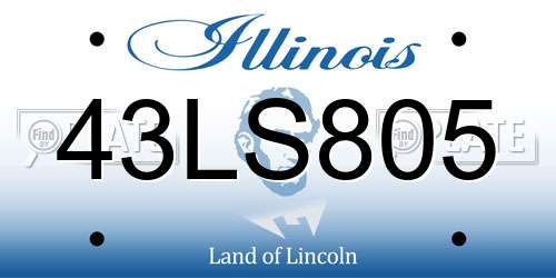 43LS805 Illinois License Plate