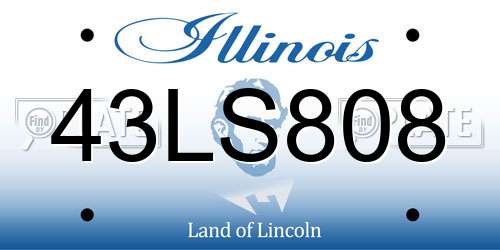 43LS808 Illinois License Plate