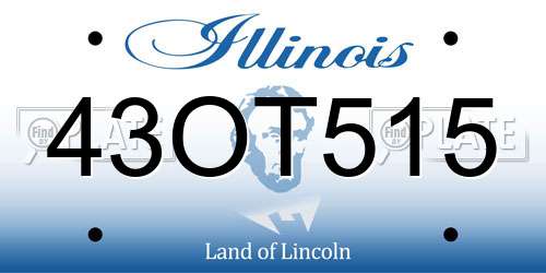 43OT515 Illinois License Plate