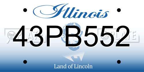 43PB552 Illinois License Plate