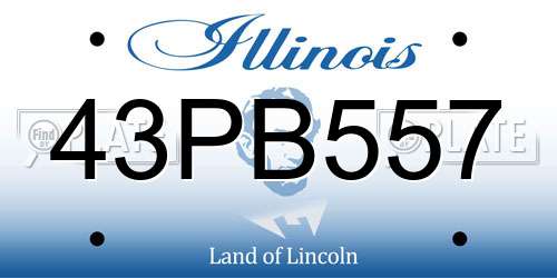 43PB557 Illinois License Plate