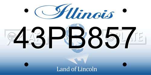 43PB857 Illinois License Plate