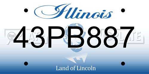 43PB887 Illinois License Plate
