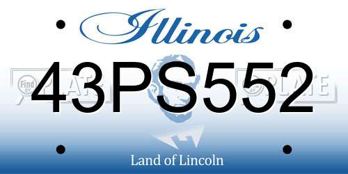43PS552 Illinois License Plate