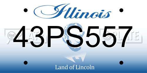 43PS557 Illinois License Plate