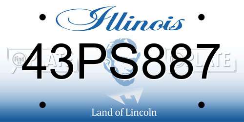 43PS887 Illinois License Plate