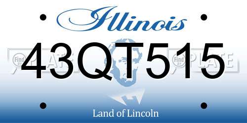 43QT515 Illinois License Plate