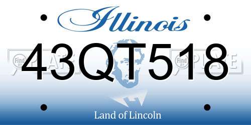 43QT518 Illinois License Plate