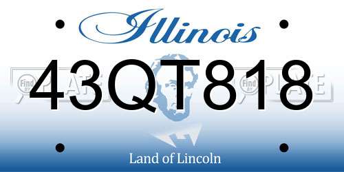 43QT818 Illinois License Plate