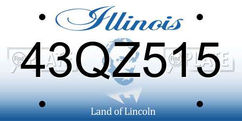 43QZ515 Illinois License Plate