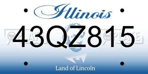 43QZ815 Illinois License Plate