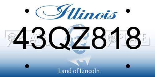 43QZ818 Illinois License Plate