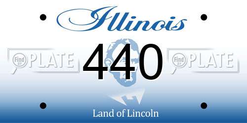 440 Illinois License Plate