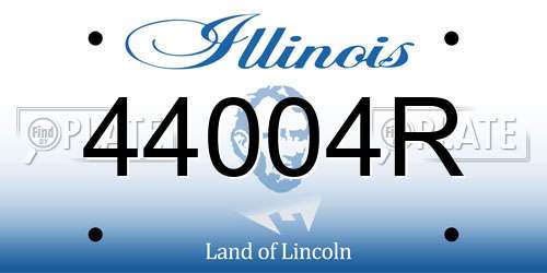 44004R Illinois License Plate