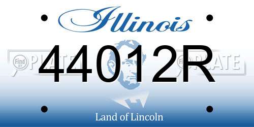 44012R Illinois License Plate