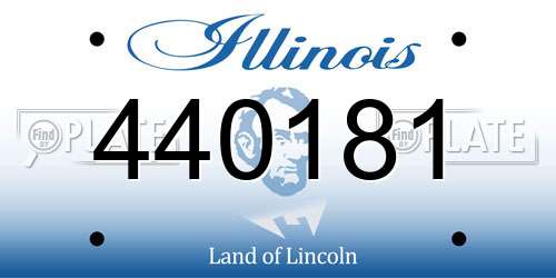 440181 Illinois License Plate
