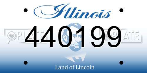 440199 Illinois License Plate