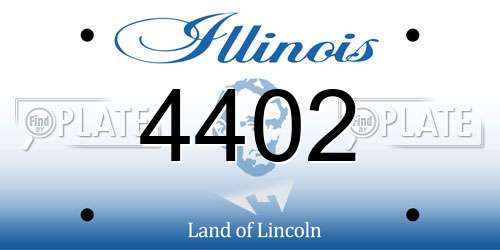 4402 Illinois License Plate